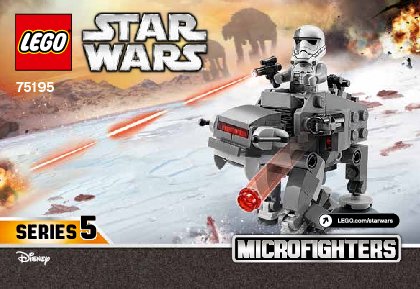 Building Instructions - LEGO - Star Wars - 75195 - Ski Speeder™ vs. First Order Walker™ Microfighters: Page 1