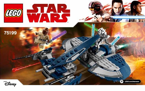 Building Instructions - LEGO - Star Wars - 75199 - General Grievous' Combat Speeder: Page 1