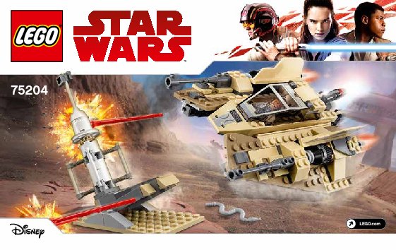 Building Instructions - LEGO - Star Wars - 75204 - Sandspeeder™: Page 1