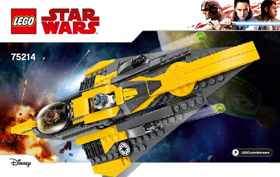 Building Instructions - LEGO - 75214 - Anakin's Jedi Starfighter™: Page 1