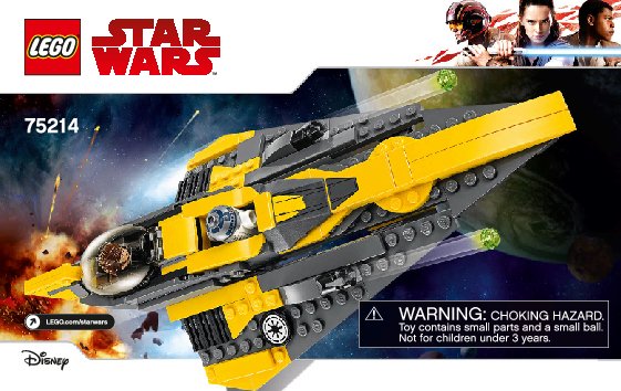 Building Instructions - LEGO - 75214 - Anakin's Jedi Starfighter™: Page 1