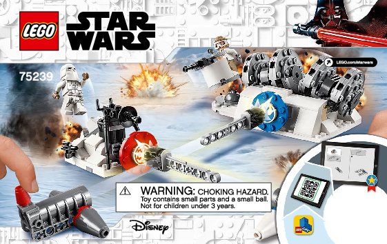 Building Instructions - LEGO - 75239 - Action Battle Hoth™ Generator Attack: Page 1