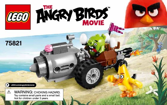 Building Instructions - LEGO - Angry Birds - 75821 - Piggy Car Escape: Page 1