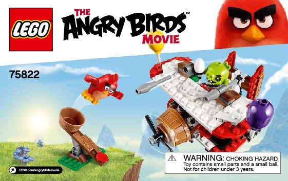 Building Instructions - LEGO - Angry Birds - 75822 - Piggy Plane Attack: Page 1