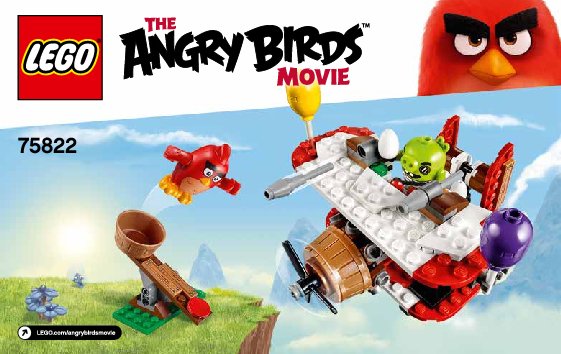 Building Instructions - LEGO - Angry Birds - 75822 - Piggy Plane Attack: Page 1