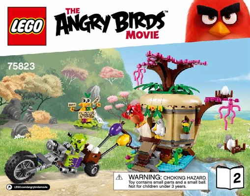 Building Instructions - LEGO - Angry Birds - 75823 - Bird Island Egg Heist: Page 1