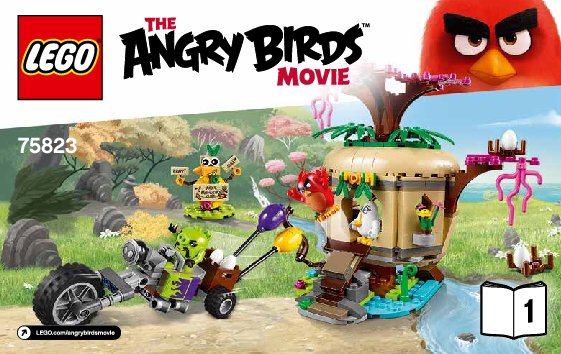 Building Instructions - LEGO - Angry Birds - 75823 - Bird Island Egg Heist: Page 1