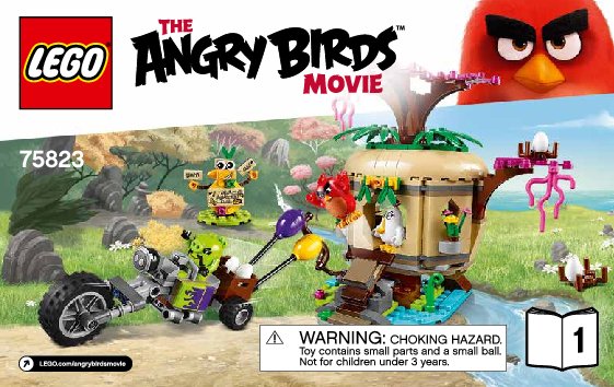 Building Instructions - LEGO - Angry Birds - 75823 - Bird Island Egg Heist: Page 1