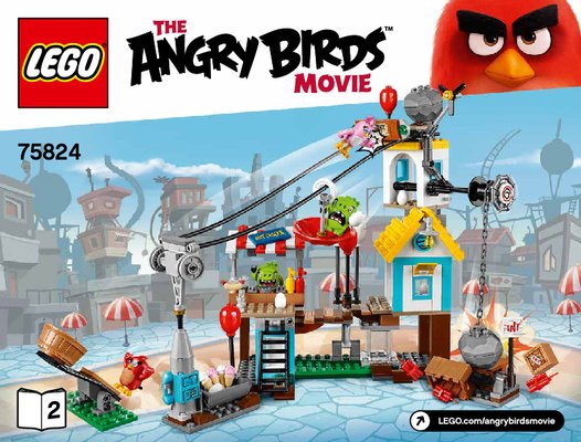 Building Instructions - LEGO - Angry Birds - 75824 - Pig City Teardown: Page 1