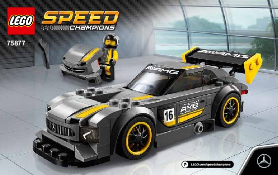 Building Instructions - LEGO - Speed Champions - 75877 - Mercedes-AMG GT3: Page 1