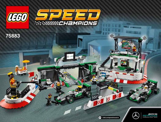 Building Instructions - LEGO - Speed Champions - 75883 - MERCEDES AMG PETRONAS Formula One™ Team: Page 1