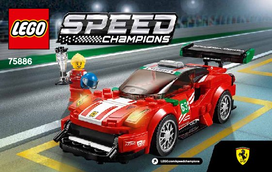 Building Instructions - LEGO - Speed Champions - 75886 - Ferrari 488 GT3 “Scuderia Corsa”: Page 1