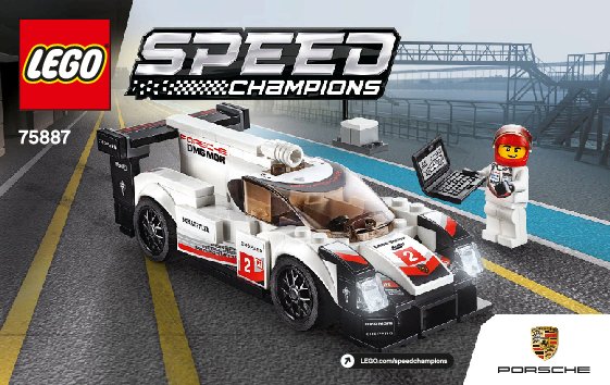 Building Instructions - LEGO - Speed Champions - 75887 - Porsche 919 Hybrid: Page 1