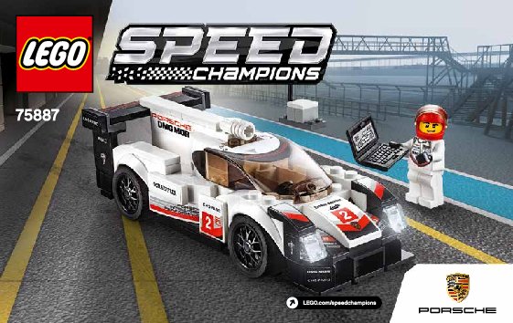 Building Instructions - LEGO - Speed Champions - 75887 - Porsche 919 Hybrid: Page 1