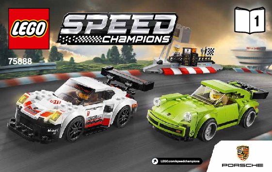 Building Instructions - LEGO - Speed Champions - 75888 - Porsche 911 RSR and 911 Turbo 3.0: Page 1