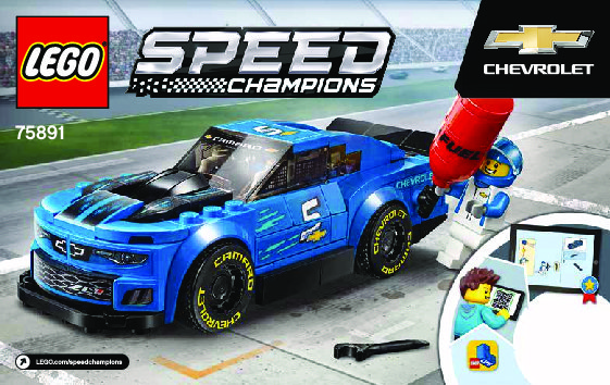 Building Instructions - LEGO - 75891 - Chevrolet Camaro ZL1 Race Car: Page 1