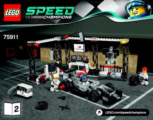 Building Instructions - LEGO - Speed Champions - 75911 - McLaren Mercedes Pit Stop: Page 1