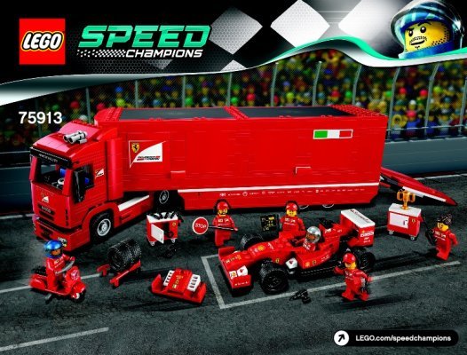 Building Instructions - LEGO - Speed Champions - 75913 - F14 T & Scuderia Ferrari Truck: Page 1