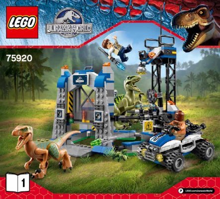 Building Instructions - LEGO - Jurassic World - 75920 - Raptor Escape: Page 1