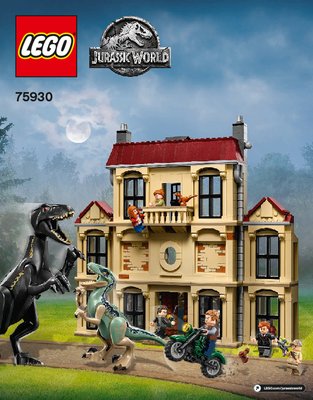 Building Instructions - LEGO - Jurassic World - 75930 - Indoraptor Rampage at Lockwood Estate: Page 1