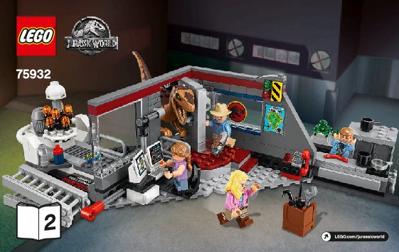 Building Instructions - LEGO - Jurassic World - 75932 - Jurassic Park Velociraptor Chase: Page 1