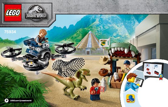 Building Instructions - LEGO - 75934 - Dilophosaurus on the Loose: Page 1