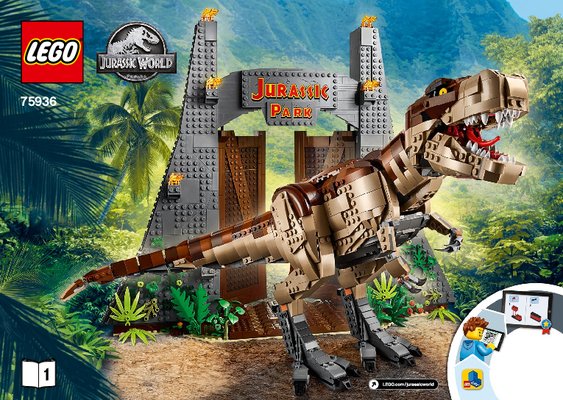 Building Instructions - LEGO - 75936 - Jurassic Park: T. rex Rampage: Page 1