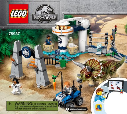 Building Instructions - LEGO - 75937 - Triceratops Rampage: Page 1