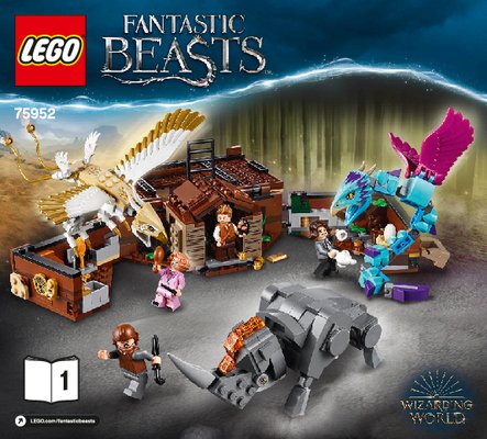 Building Instructions - LEGO - 75952 - Newt´s Case of Magical Creatures: Page 1