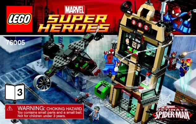 Building Instructions - LEGO - Marvel Super Heroes - 76005 - Spider-Man™: Daily Bugle Showdown: Page 1