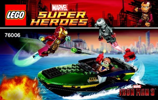 Building Instructions - LEGO - Marvel Super Heroes - 76006 - Iron Man™: Extremis™ Sea Port Battle: Page 1