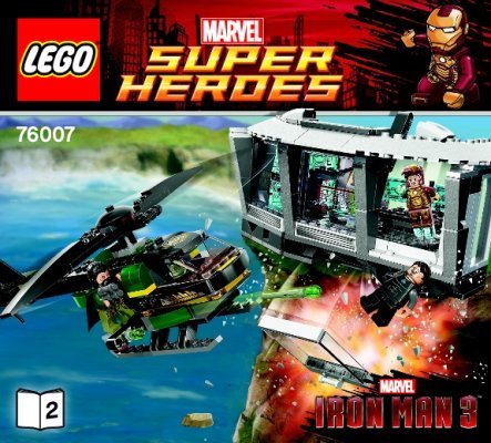 Building Instructions - LEGO - Marvel Super Heroes - 76007 - Iron Man™: Malibu Mansion Attack: Page 1