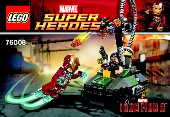 Building Instructions - LEGO - Marvel Super Heroes - 76008 - Iron Man™ vs. The Mandarin™: Ultimate Showdown: Page 1