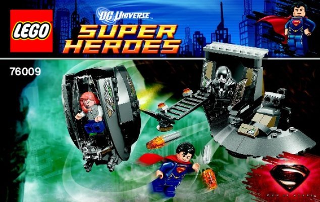 Building Instructions - LEGO - DC Comics Super Heroes - 76009 - Superman™: Black Zero Escape: Page 1