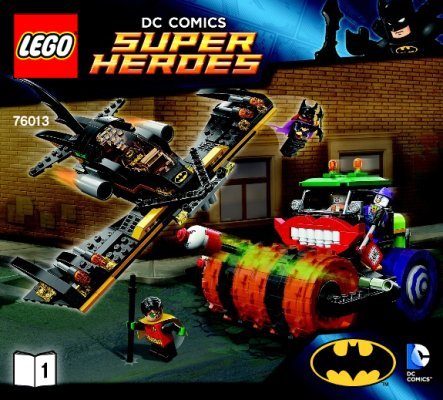 Building Instructions - LEGO - DC Comics Super Heroes - 76013 - Batman™: The Joker Steam Roller: Page 1