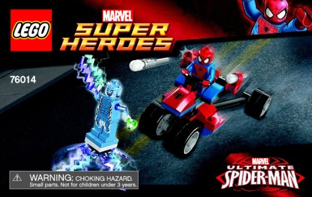 Building Instructions - LEGO - Marvel Super Heroes - 76014 - Spider-Trike vs. Electro: Page 1