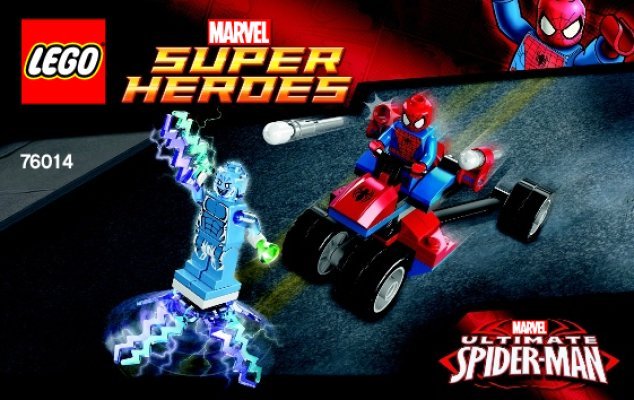 Building Instructions - LEGO - Marvel Super Heroes - 76014 - Spider-Trike vs. Electro: Page 1