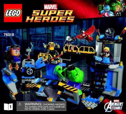 Building Instructions - LEGO - Marvel Super Heroes - 76018 - Hulk Lab Smash: Page 1