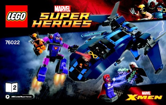 Building Instructions - LEGO - Marvel Super Heroes - 76022 - X-Men™ vs. The Sentinel™: Page 1