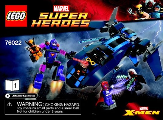 Building Instructions - LEGO - Marvel Super Heroes - 76022 - X-Men™ vs. The Sentinel™: Page 1