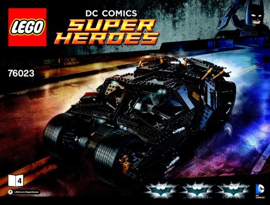 Building Instructions - LEGO - DC Comics Super Heroes - 76023 - The Tumbler: Page 1