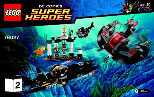 Building Instructions - LEGO - DC Comics Super Heroes - 76027 - Black Manta Deep Sea Strike: Page 1