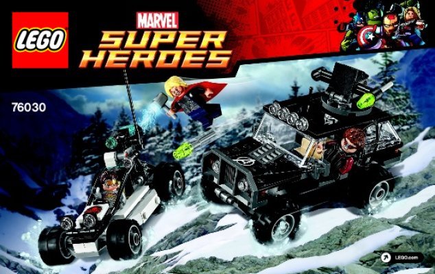 Building Instructions - LEGO - Marvel Super Heroes - 76030 - Avengers Hydra Showdown: Page 1