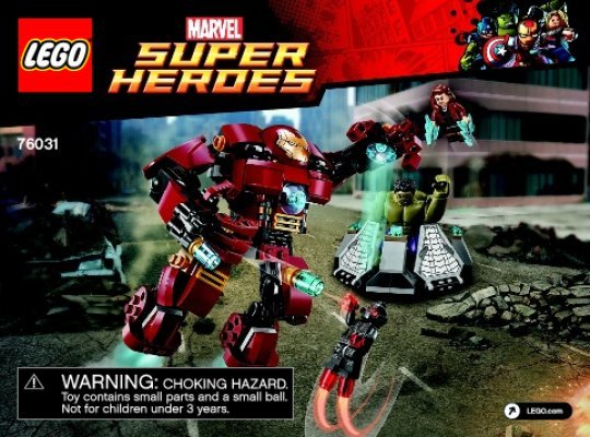 Building Instructions - LEGO - Marvel Super Heroes - 76031 - The Hulk Buster Smash: Page 1