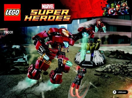 Building Instructions - LEGO - Marvel Super Heroes - 76031 - The Hulk Buster Smash: Page 1