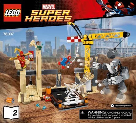 Building Instructions - LEGO - Marvel Super Heroes - 76037 - Rhino and Sandman Super Villain Team-up: Page 1