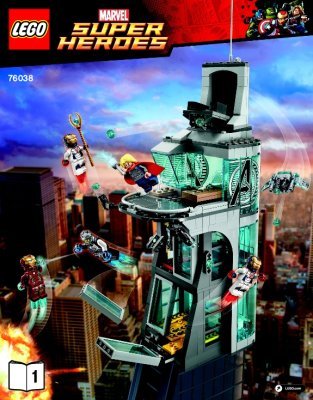 Building Instructions - LEGO - Marvel Super Heroes - 76038 - Attack on Avengers Tower: Page 1