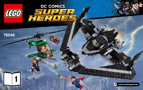 Building Instructions - LEGO - DC Comics Super Heroes - 76046 - Heroes of Justice: Sky High Battle: Page 1