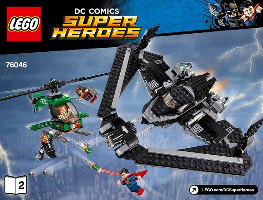 Building Instructions - LEGO - DC Comics Super Heroes - 76046 - Heroes of Justice: Sky High Battle: Page 1