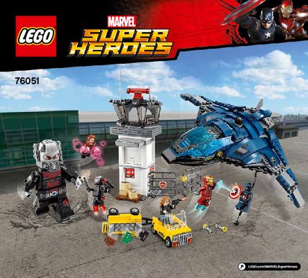 Building Instructions - LEGO - Marvel Super Heroes - 76051 - Super Hero Airport Battle: Page 1